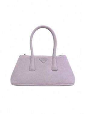 Valentino Orlandi Nelly Lilac Faux Suede Double Handle Bag VOSB-027 NWT